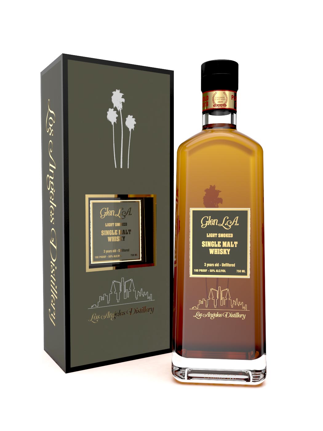 LA Distillery Glen LA Light Smoked Single Malt Whisky Gift Edition