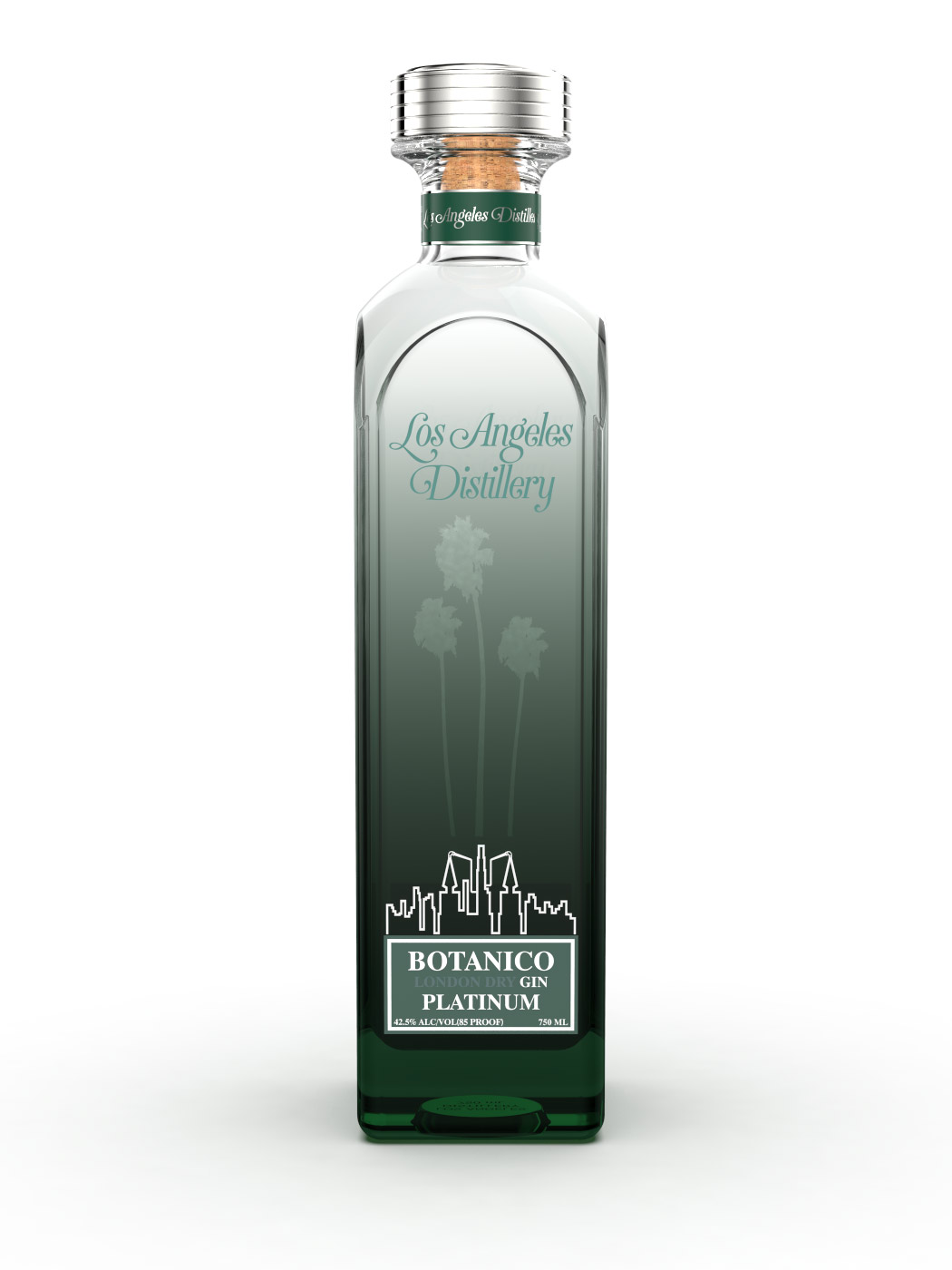 Botanico London Dry Gin Platinum from Los Angeles Craft Distillery