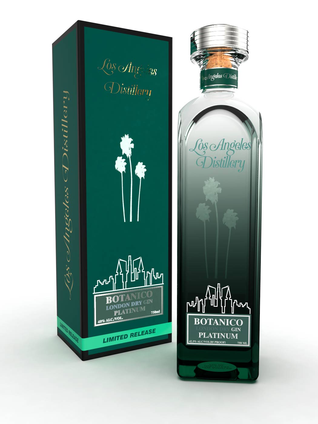 Botanico London Dry Gin Platinum in a Gift Box from LA Distillery